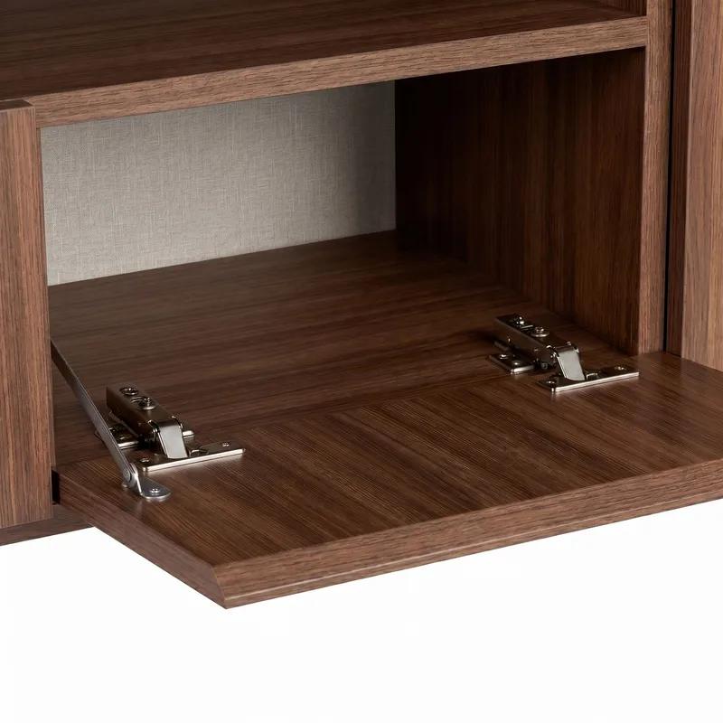 Arvold TV-bänk 160x50x35 cm - Milano Walnut och svart - Möbler - Tv möbel & mediamöbel - TV bänk & mediabänk