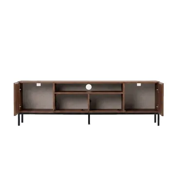 Arvold TV-bänk 160x50x35 cm - Milano Walnut och svart - Möbler - Tv möbel & mediamöbel - TV bänk & mediabänk