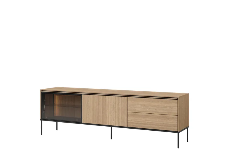 Basici Tv-bänk 197x41 cm, Grå/Grön
