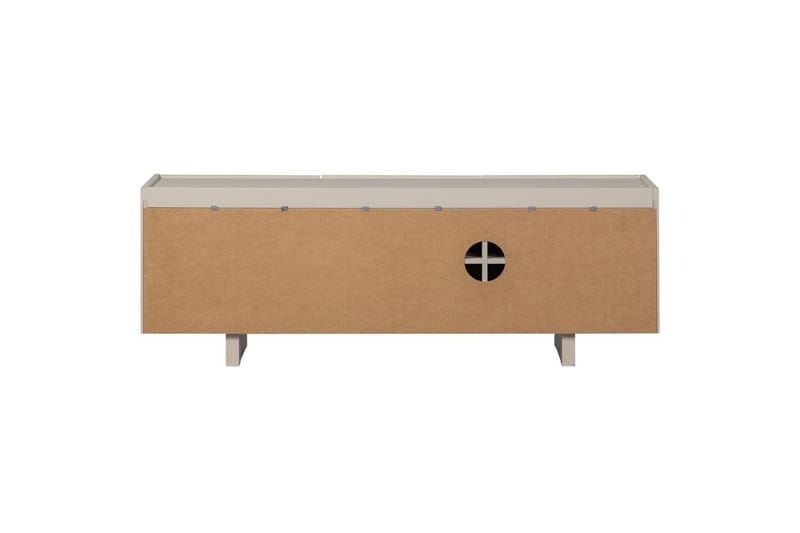 Basu Golvstående Tv Bänk 152 cm med Förvaring i Ljust Trä - Beige - Möbler - Tv möbel & mediamöbel - TV bänk & mediabänk