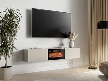Berik Tv-bänk 180 cm - beige och svart - Möbler - Tv möbel & mediamöbel - TV bänk & mediabänk