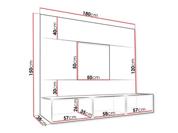 Bernice Tv-skåp 180 cm - brun - Möbler - Tv möbel & mediamöbel - TV-möbelset