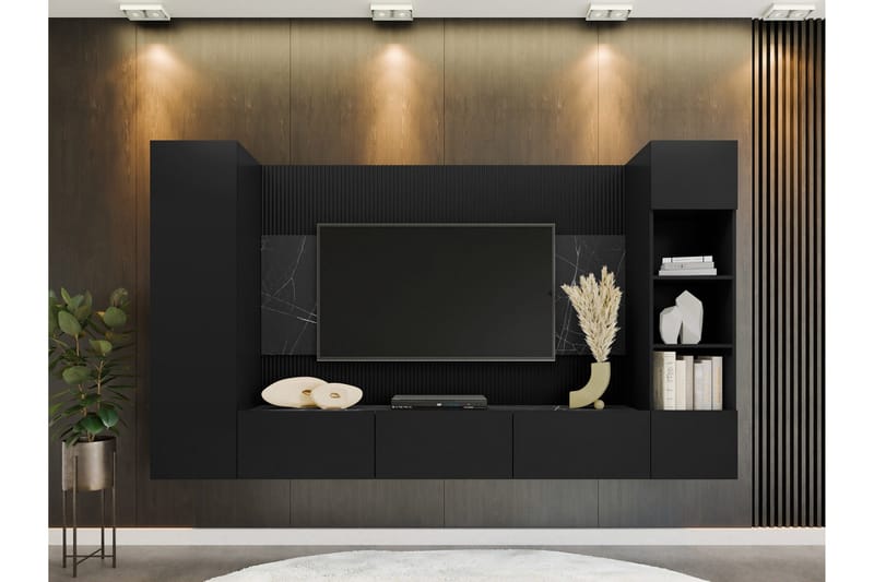 Bernice Tv-skåp 260x38 cm - Svart - Möbler - Tv möbel & mediamöbel - TV-möbelset