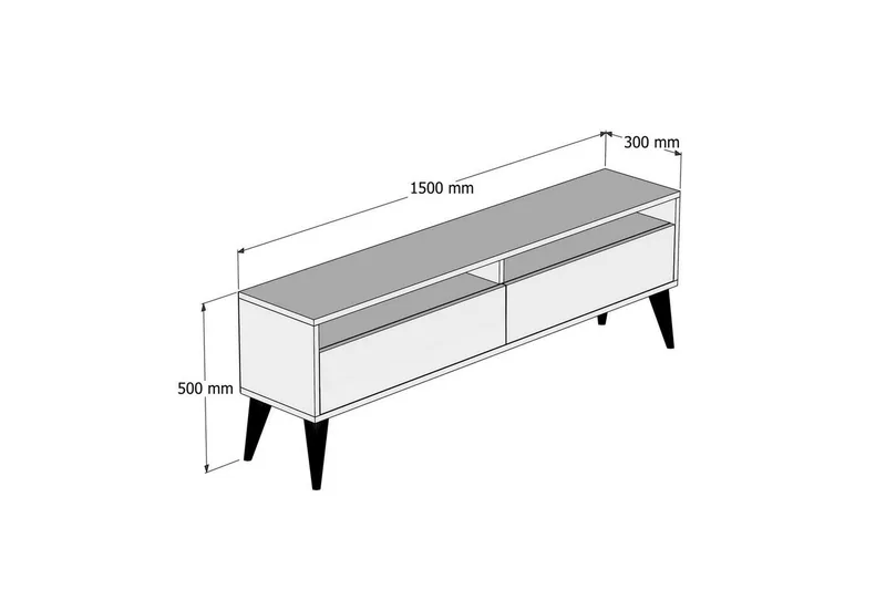 Bexheti Tv-bänk 150 cm - Ek - Möbler - Tv möbel & mediamöbel - TV bänk & mediabänk