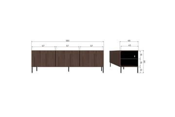 Bono Golvstående Tv Bänk 180 cm med Förvaring i Ask - Brun - Möbler - Tv möbel & mediamöbel - TV bänk & mediabänk