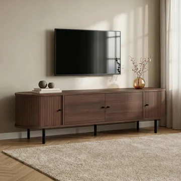 Bryric Tv-bänk 180 cm - Valnöt/Svart - Möbler - Tv möbel & mediamöbel - TV b änk & mediabänk