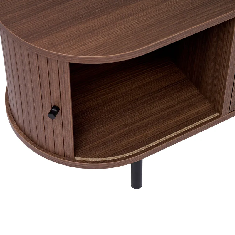 Bryric Tv-bänk 180 cm - Valnöt/Svart - Möbler - Tv möbel & mediamöbel - TV bänk & mediabänk