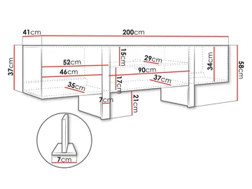 Calvenn Tv-Bänk 200 cm - Möbler - Tv möbel & mediamöbel - TV bänk & mediabänk