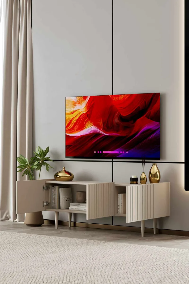 Capella TV-bänk 120x50x29 cm - Sandsten - Möbler - Tv möbel & mediamöbel - TV bänk & mediabänk