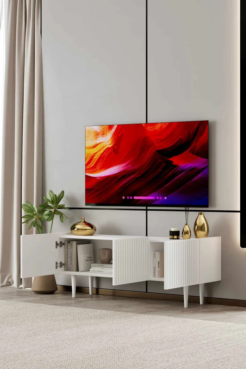 Capella TV-bänk 120x50x29 cm - Vit - Möbler - Tv möbel & mediamöbel - TV bänk & mediabänk
