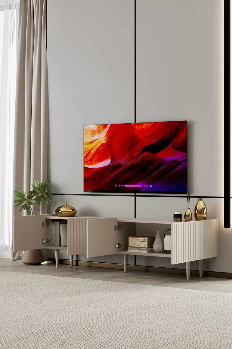 Capella TV-bänk 160x50x29 cm - Sandsten - Möbler - Tv möbel & mediamöbel - TV bänk & mediabänk