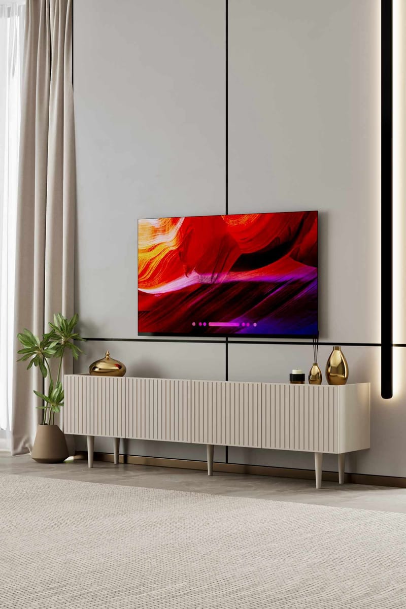 Capella TV-bänk 180x50x29 cm - Sandsten - Möbler - Tv möbel & mediamöbel - TV bänk & mediabänk