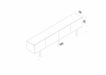 Capella TV-bänk 180x50x29 cm - Sandsten - Möbler - Tv möbel & mediamöbel - TV bänk & mediabänk