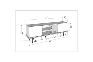 Corvo Tv-bänk 154,4 cm - Light Brun/Grön - Möbler - Tv möbel & mediamöbel - TV bänk & mediabänk