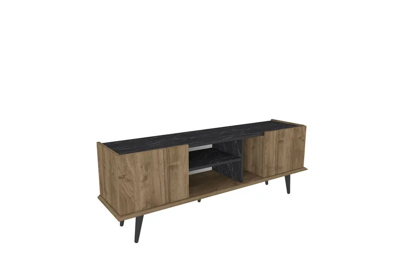 Corvo Tv-bänk 154,4 cm, Valnöt/Svart