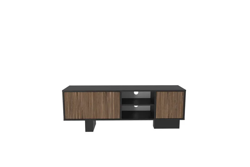 Dargaville Tv-bänk 150 cm, Svart/Brun