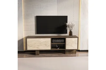 Dargaville Tv-bänk 150 cm - Valnöt/Travertine - Möbler - Tv möbel & mediamöbel - TV bänk & mediabänk