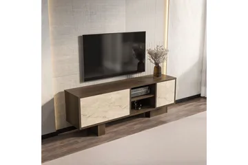 Dargaville Tv-bänk 150 cm - Valnöt/Travertine - Möbler - Tv möbel & mediamöbel - TV bänk & mediabänk