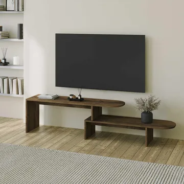 Deliones Tv-bänk 130 cm - Valnöt - Möbler - Tv möbel & mediamöbel - TV bänk & mediabänk