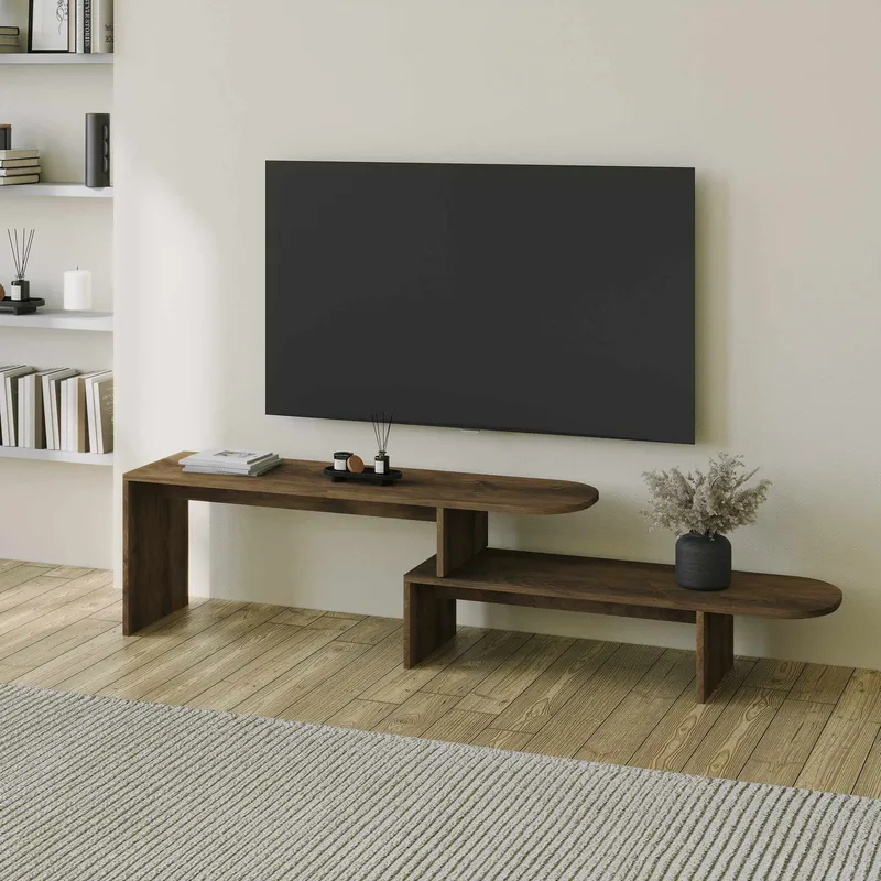 Deliones Tv-bänk 130 cm - Valnöt - Möbler - Tv möbel & mediamöbel - TV bänk & mediabänk