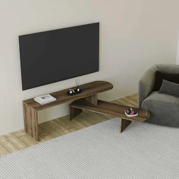 Deliones Tv-bänk 130 cm - Valnöt - Möbler - Tv möbel & mediamöbel - TV bänk & mediabänk