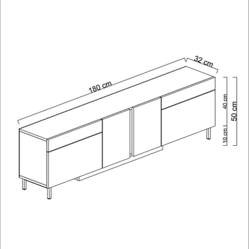 Djarhint TV-bänk 180 cm - Travertin - Möbler - Tv möbel & mediamöbel - TV bänk & mediabänk