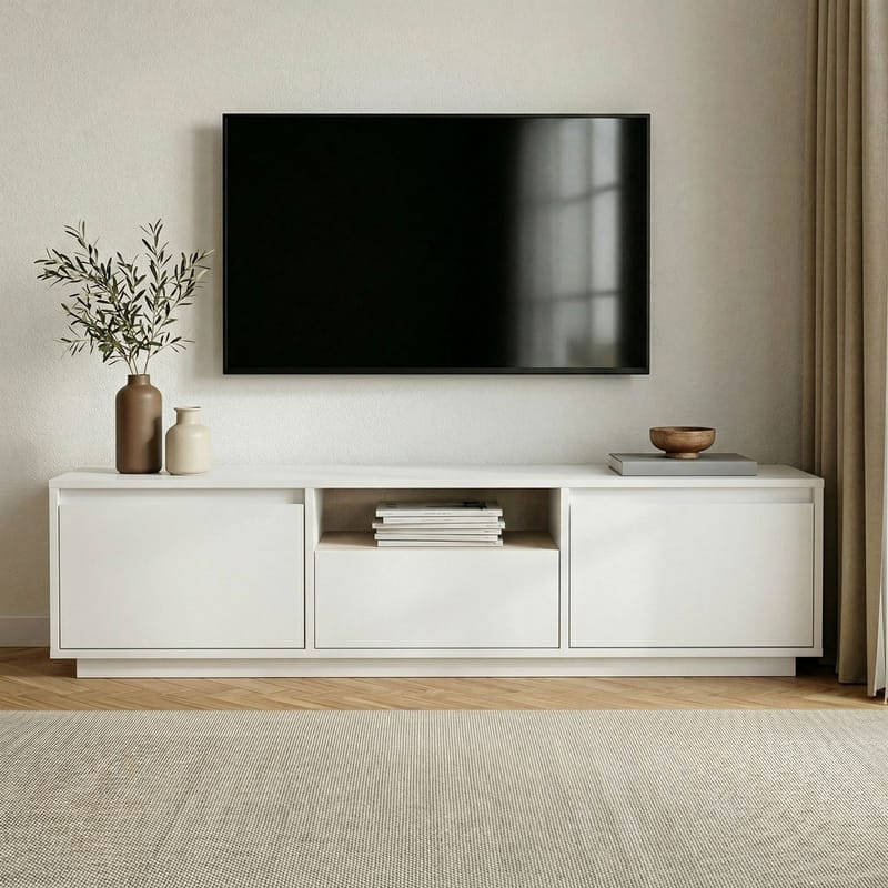 Domar Tv-bänk 160 cm - Naturligt vit - Möbler - Tv möbel & mediamöbel - TV bänk & mediabänk