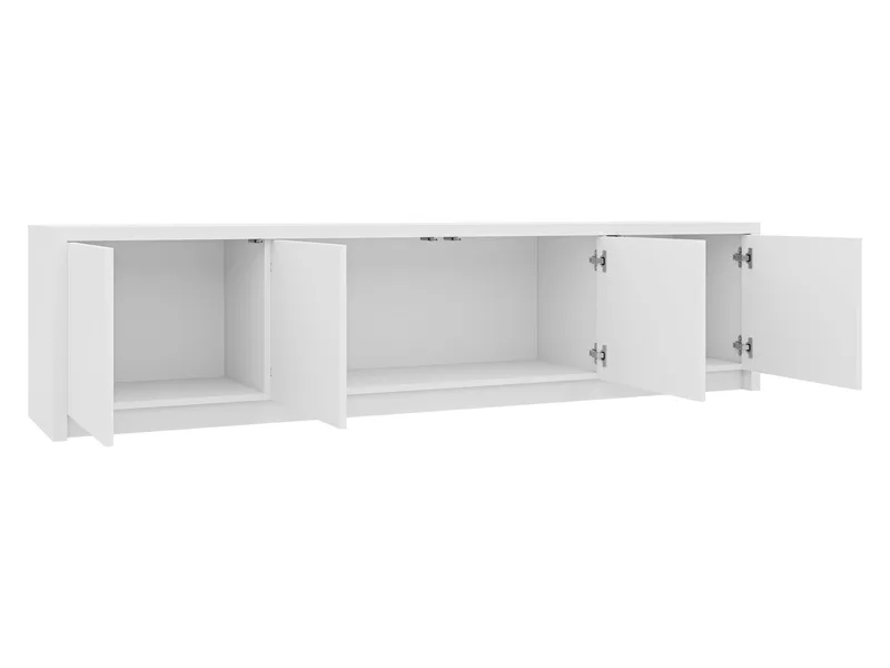 Driva Golvstående TV Bänk 198 cm med Förvaring i Målat Trä - Svart - Möbler - Tv möbel & mediamöbel - TV bänk & mediabänk
