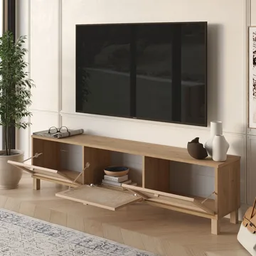 Dune Golvstående TV Bänk 180 cm med Förvaring i Ek - Brun - Möbler - Tv möbel & mediamöbel - TV bänk & mediabänk