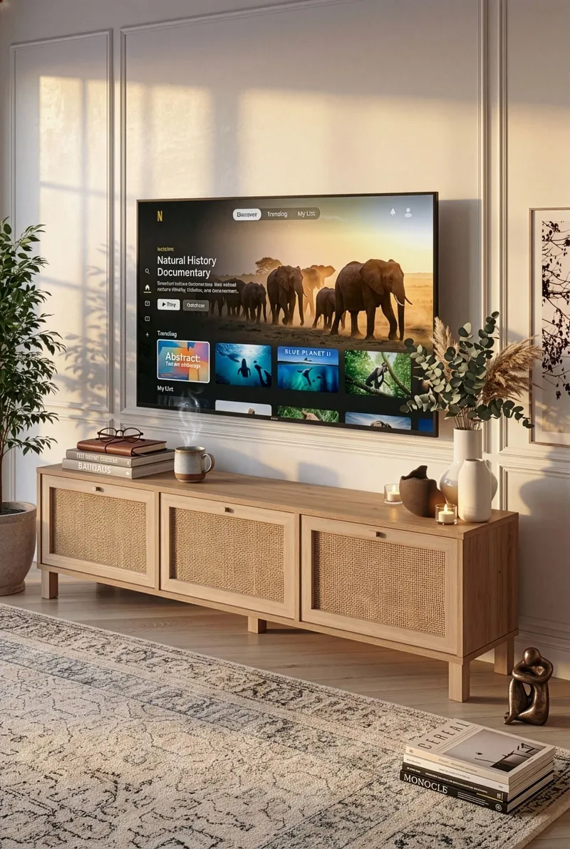 Dune Golvstående TV Bänk 180 cm med Förvaring i Ek - Brun - Möbler - Tv möbel & mediamöbel - TV bänk & mediabänk