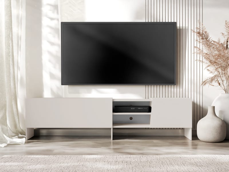 Falkor Tv Bänk 200 cm i Ljust Trä - Beige - Möbler - Tv möbel & mediamöbel - TV bänk & mediabänk