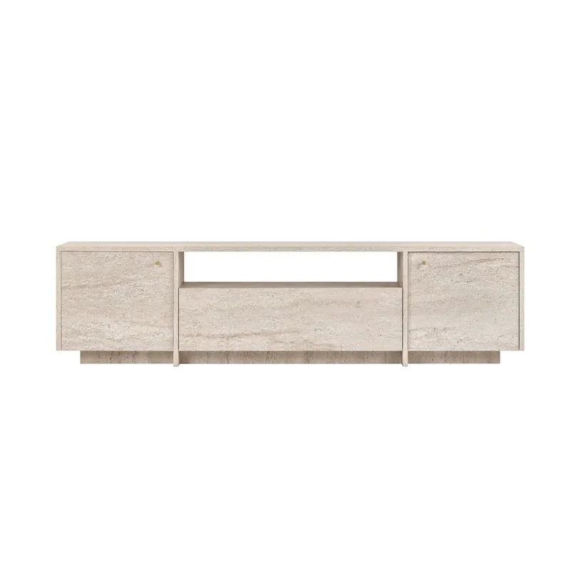 Farvik TV-bänk med Förvaring 180x46x35 cm - Travertin - Möbler - Tv möbel & mediamöbel - TV bänk & mediabänk