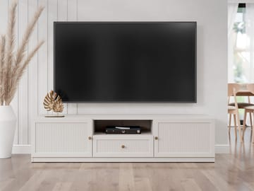 Fayric Golvstående Tv-bänk 180 cm med Förvaring i Målat Trä - Beige - Möbler - Tv möbel & mediamöbel - TV bänk & mediabänk