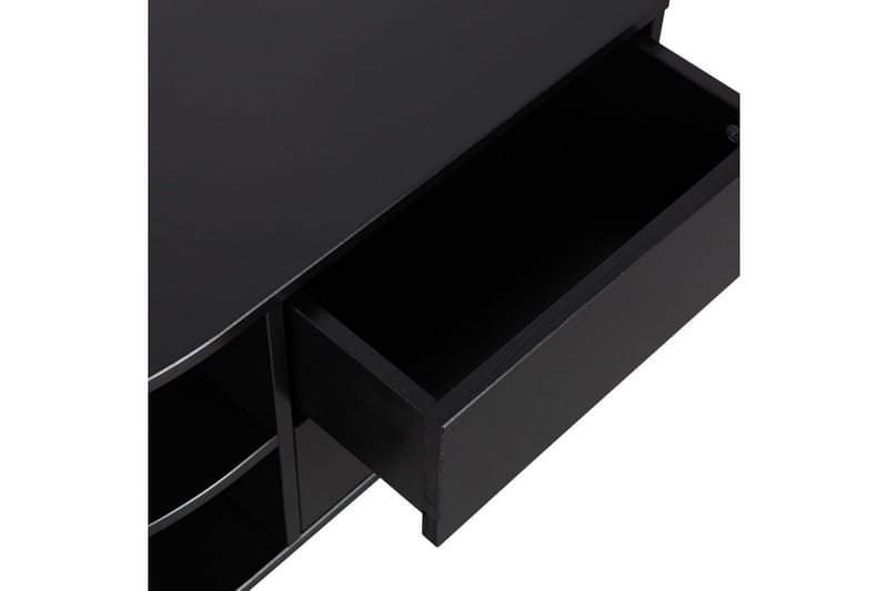 Finca Golvstående TV Bänk Vänster 78 cm med Förvaring i Furu - Svart - Möbler - Tv möbel & mediamöbel - TV bänk & mediabänk