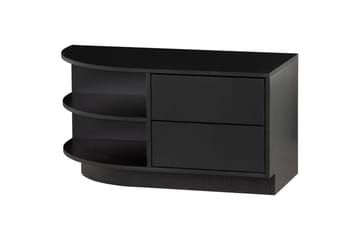 Finca Golvstående TV Bänk Vänster 78 cm med Förvaring i Furu - Svart - Möbler - Tv möbel & mediamöbel - TV bänk & mediabänk