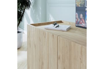 Galnor Golvstående TV-bänk 180 cm med Förvaring i Ek - Ljusbrun - Möbler - Tv möbel & mediamöbel - TV bänk & mediabänk