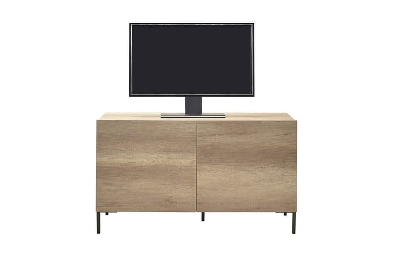 Galnor TV-bänk 120 cm med Förvaring i Mörkt Trä, Naturbrun