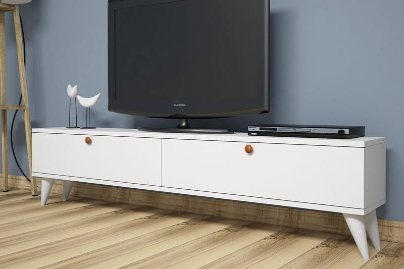 Gersby TV-Bänk 160 cm - Vit - Möbler - Tv möbel & mediamöbel - TV bänk & mediabänk