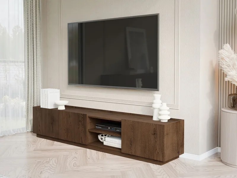 Glenor TV-bänk 200x37 cm - Baltic Storm - Möbler - Tv möbel & mediamöbel - TV bänk & mediabänk