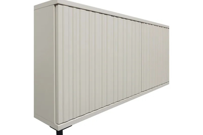 Gravure Golvstående Tv Bänk 100 cm med Förvaring i Målat Trä - Beige - Möbler - Tv möbel & mediamöbel - TV bänk & mediabänk