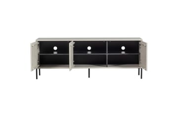 Gravure Golvstående Tv Bänk 150 cm med Förvaring i Mörkt Trä - Ljusbeige - Möbler - Tv möbel & mediamöbel - TV bänk & mediabänk