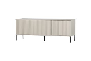 Gravure Golvstående Tv Bänk 150 cm med Förvaring i Mörkt Trä - Ljusbeige - Möbler - Tv möbel & mediamöbel - TV bänk & mediabänk