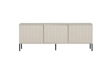 Gravure Golvstående Tv Bänk 150 cm med Förvaring i Mörkt Trä - Ljusbeige - Möbler - Tv möbel & mediamöbel - TV bänk & mediabänk