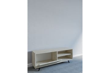 Hazle Golvstående Tv Bänk 120 cm med Förvaring i Trä - Beige - Möbler - Tv möbel & mediamöbel - TV bänk & mediabänk
