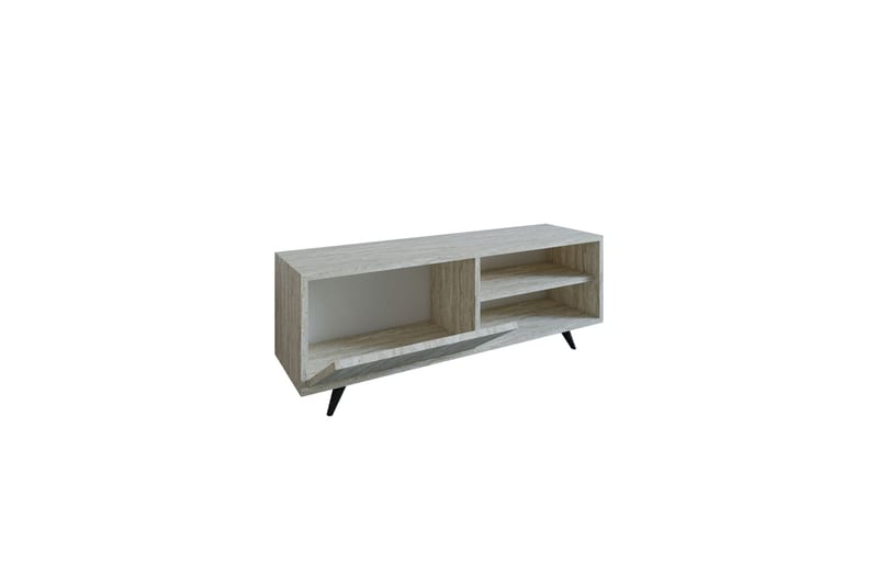 Hazle Golvstående Tv Bänk 120 cm med Förvaring i Trä - Beige - Möbler - Tv möbel & mediamöbel - TV bänk & mediabänk