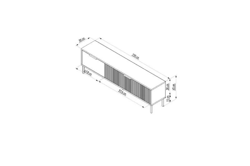Hew Tv-bänk 150 cm - Vit - Möbler - Tv möbel & mediamöbel - TV bänk & mediabänk