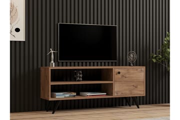 Jena Golvstående Tv-bänk 120 cm med Förvaring i Mörkt Trä - Brun - Möbler - Tv möbel & mediamöbel - TV bänk & mediabänk