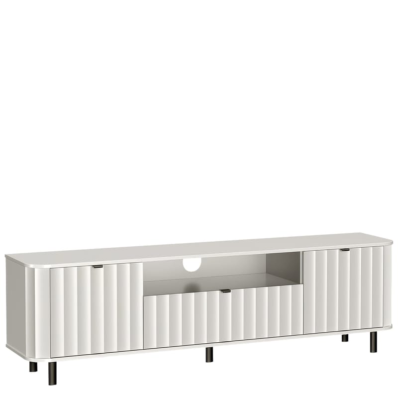 Joriel Golvstående Tv Bänk 196 cm med Förvaring i Trä, Ljusbeige