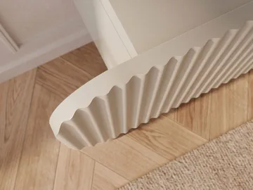 Lerva Väggmonterad TV Bänk 239 cm med Förvaring i Ljust Trä - Beige - Möbler - Tv möbel & mediamöbel - TV bänk & mediabänk