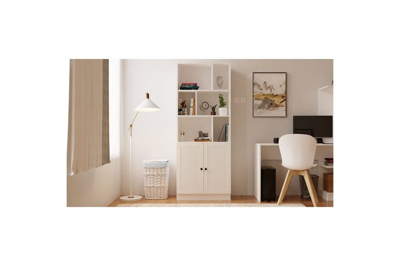 Lorven Bokhylla 70 cm - Matt Vit - Förvaring - Hylla - Bokhylla